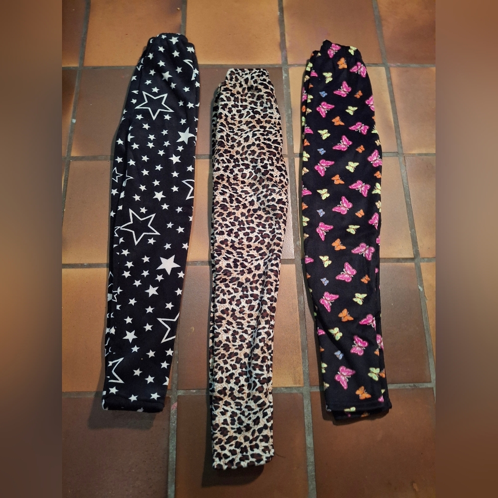 Girls Thick Fleece Leggings